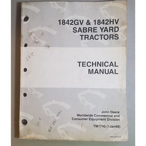 John Deere Sabre Yard Tractors TM1740 Technical Manual January 1998